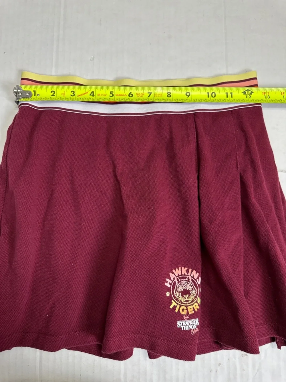 Justice‎ x Stranger Things Pleated Skirt Hawkins Tigers Youth Girls Large 12/14